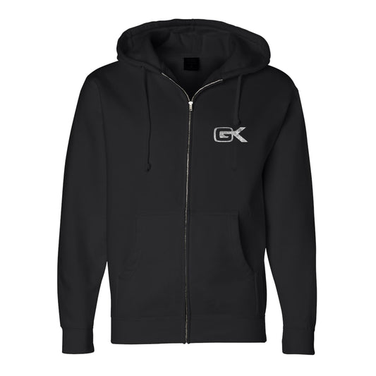 GK Distressed Zip-Up Hoodie