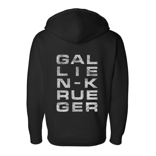GK Distressed Zip-Up Hoodie